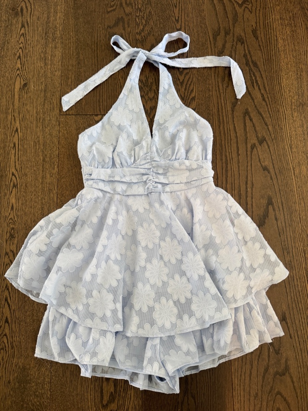 Evolutionary Apparel Floral Tiered Romper 💙✨